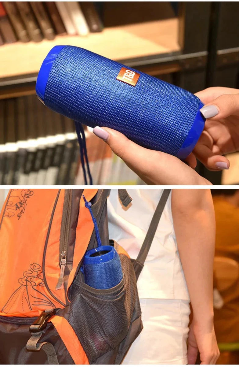 Mandotos TG117 Bluetooth portable waterproof TWS outdoor speaker with rugged design and built-in controls.