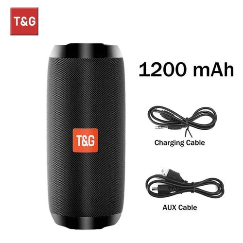 Mandotos TG117 Bluetooth portable waterproof TWS outdoor speaker with rugged design and built-in controls.