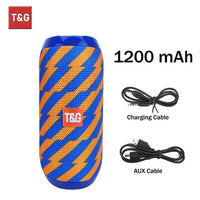 Mandotos TG117 Bluetooth portable waterproof TWS outdoor speaker with rugged design and built-in controls.
