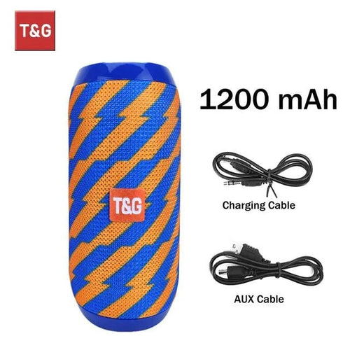 Mandotos TG117 Bluetooth portable waterproof TWS outdoor speaker with rugged design and built-in controls.