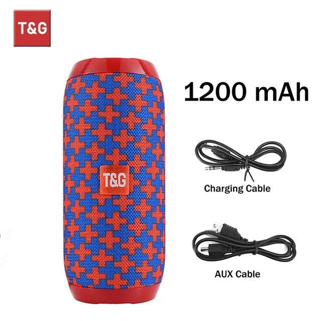 Mandotos TG117 Bluetooth portable waterproof TWS outdoor speaker with rugged design and built-in controls.
