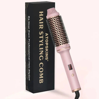 Mandotos Thermal Curl Styler Brush with ceramic barrel and ergonomic handle for creating voluminous, curls and waves in hair.