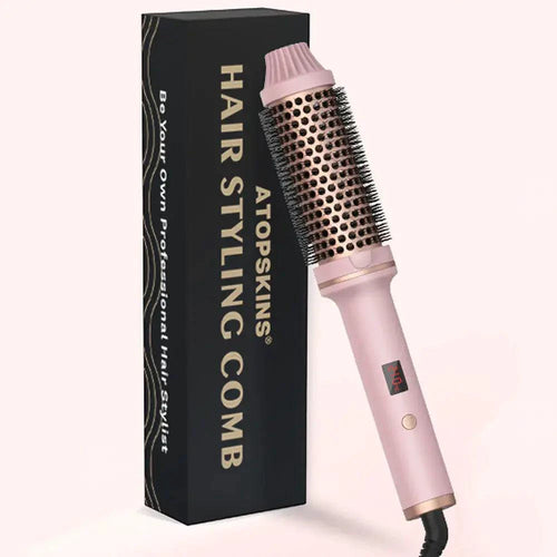 Mandotos Thermal Curl Styler Brush with ceramic barrel and ergonomic handle for creating voluminous, curls and waves in hair.