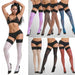Mandotos sexy shiny thigh-high socks with knee-high design, perfect for stylish, eye-catching hosiery fashion.