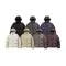 Mandotos thin, portable puff down jacket with solid color and hood, designed for lightweight warmth and easy packing.