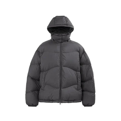 Mandotos thin and portable puff down jacket with solid color, hooded, lightweight, perfect for casual wear and outdoor activities.