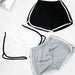 Mandotos women's thin summer elastic shorts with quick-drying, loose fit, and anti-external wear for comfortable outdoor wear