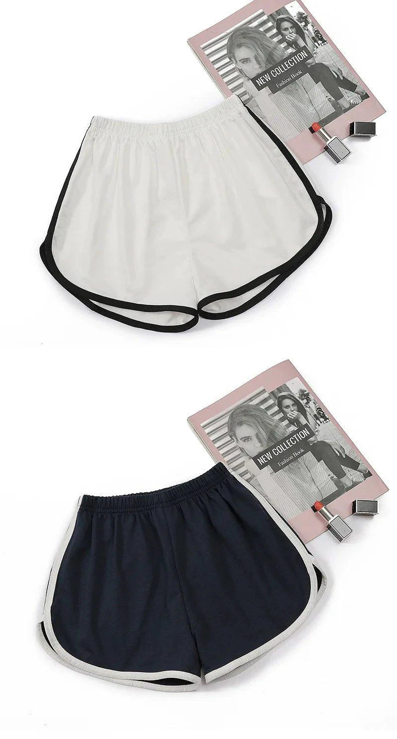 Mandotos women's thin summer elastic shorts with quick-drying fabric, loose fit, and anti-external wear for comfortable outdoor wear.