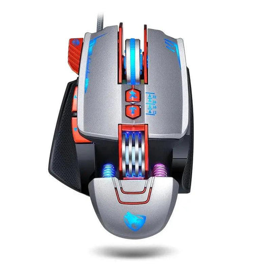 Mandotos Thunder Wolf V9 gaming mouse with ergonomic design and customizable buttons for precision gaming.