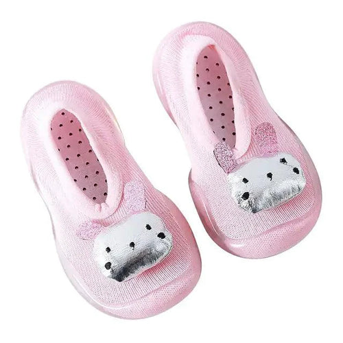 Mandotos toddler shoes in soft fabric with velcro straps, featuring colorful patterns and comfortable sole for young children.