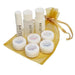 Mandotos Top Seller Skin Care Trial Kit featuring sample sizes of cleanser, moisturizer, and serum in a sleek box.