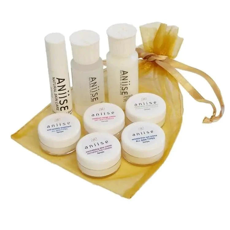 Mandotos Top Seller Skin Care Trial Kit featuring sample sizes of cleanser, moisturizer, and serum in a sleek box.