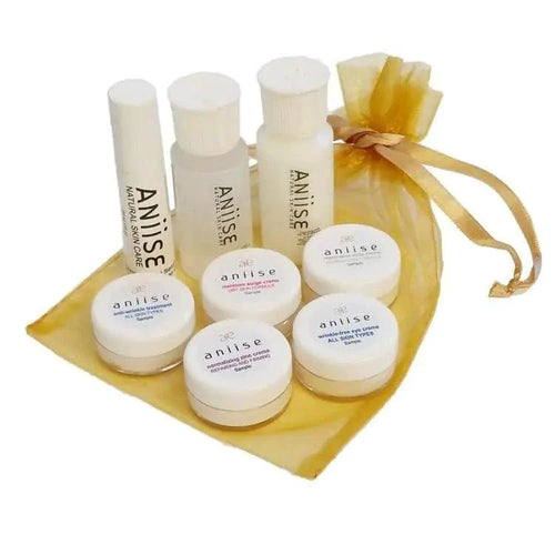 Mandotos Top Seller Skin Care Trial Kit featuring sample sizes of cleanser, moisturizer, and serum in a sleek box.