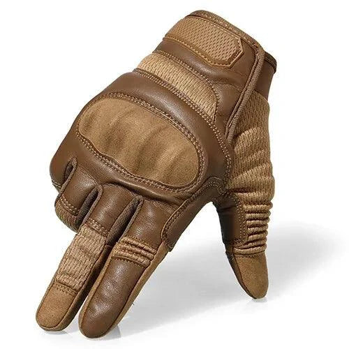 Mandotos touchscreen leather motorcycle gloves with reinforced palms and adjustable wrist straps for secure fit.