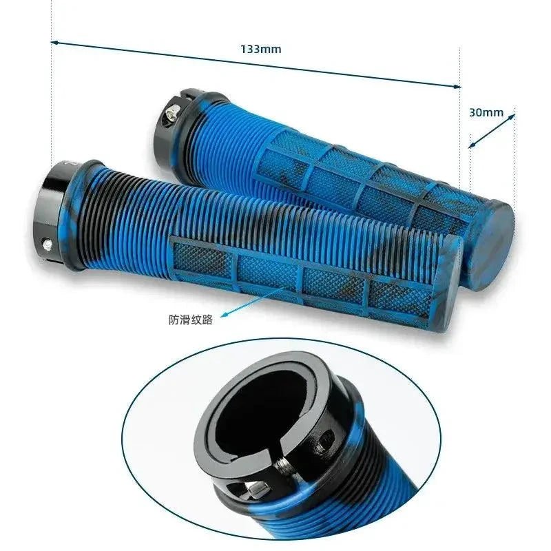 Mandotos TPR cyclist grips with textured surface for comfortable, secure hand grip on bicycle handlebars.
