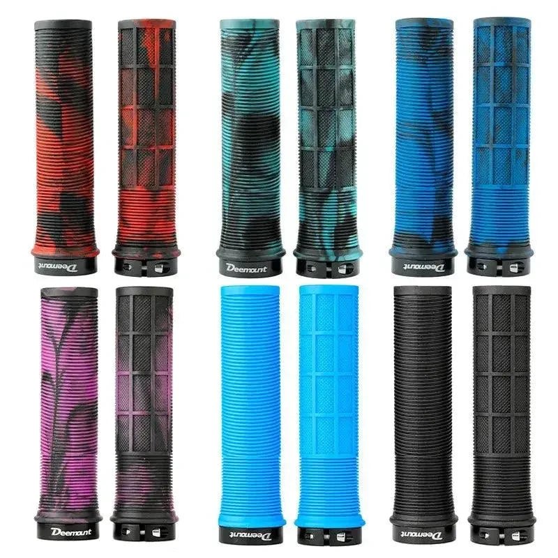 Mandotos TPR cyclist grips with textured surface for enhanced grip and comfort on bike handlebars.