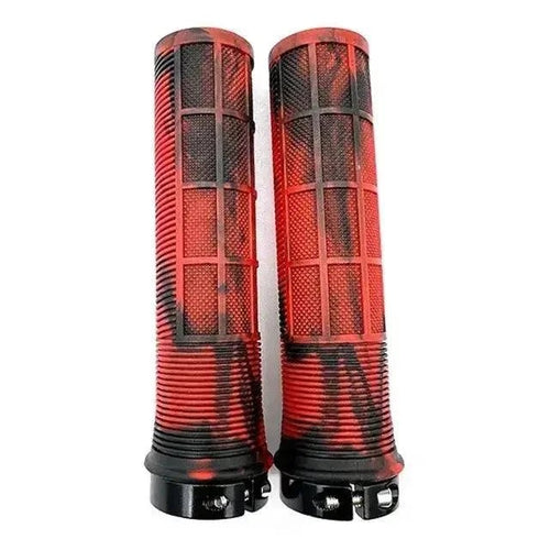 Mandotos TPR cyclist grips with textured surface for comfortable, secure hand grip on bike handlebars.