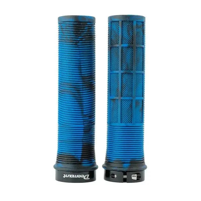 Mandotos TPR cyclist grips with textured rubber surface, ergonomic design for comfortable bike handlebar grip.