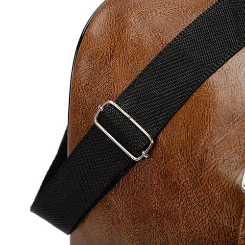 Mandotos travel bag for men and women, made of PU leather, with large capacity, shoulder strap, and stylish duffle design.
