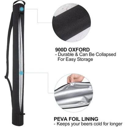Mandotos Travel Brew Chiller with compact design, stainless steel construction, and reusable cooling sleeve for on-the-go beverage chilling.