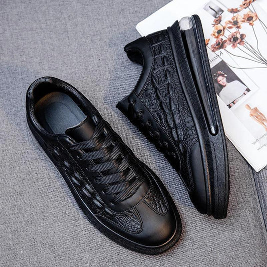 Mandotos trendy leather men's casual sneakers with stylish design and comfortable fit, suitable for everyday wear.