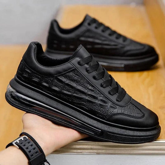Mandotos trendy leather men's casual sneakers with stylish design and comfortable fit, ideal for everyday wear.