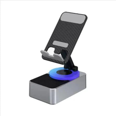 Mandotos TriFlex Mobile Hub with stand, built-in speaker, and charger for versatile device connectivity and convenience.