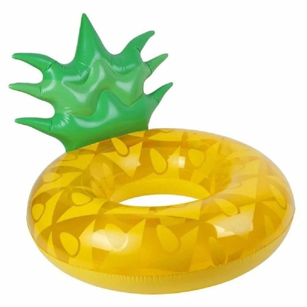Mandotos tropical pineapple water float featuring a vibrant pineapple design, perfect for pool lounging and summer fun.