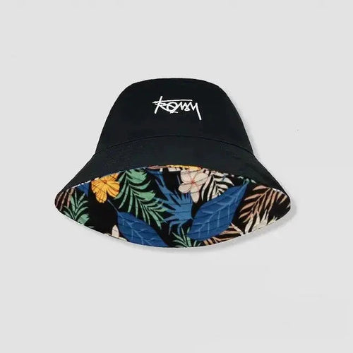 Mandotos tropical Vibes men's Hawaiian bucket hat with dual-style design, perfect for outdoor adventures and sunny weather.
