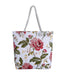 Twin-sided artistic canvas bag by MANDOTOS, featuring vibrant painted designs on durable fabric, perfect for everyday use.