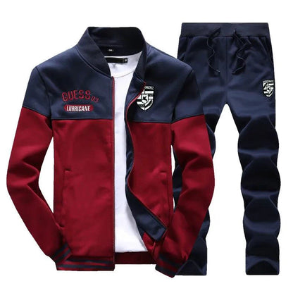 Mandotos two-piece men's casual pants and sweater set, featuring comfortable fabric and relaxed fit for everyday wear.