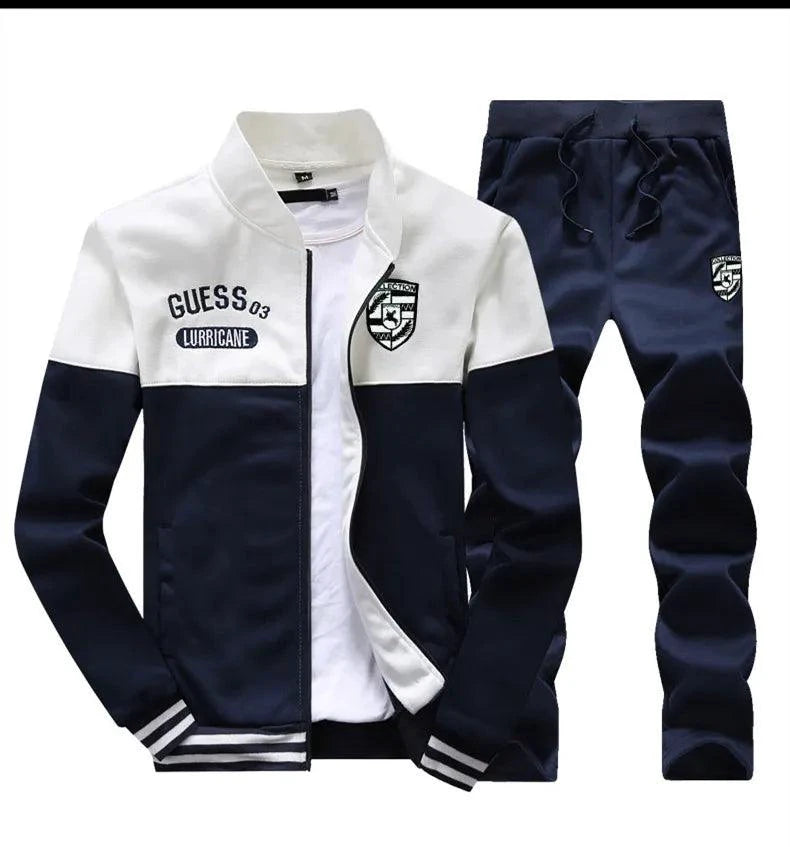 Mandotos two-piece men's casual pants and sweater set, showcasing comfortable, stylish everyday loungewear for men.