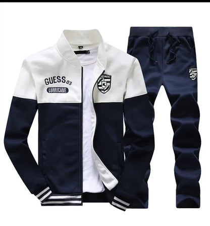 Mandotos two-piece men's casual pants and sweater set, featuring comfortable fabric and relaxed fit for everyday wear.