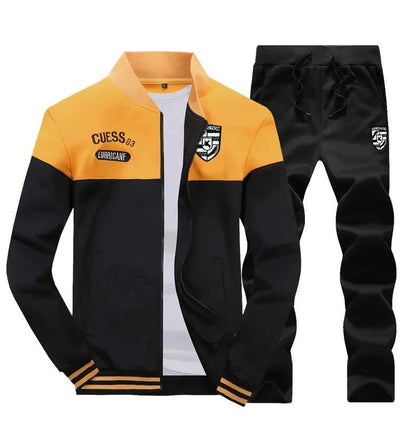 Mandotos two-piece men's casual pants and sweater set, featuring comfortable fit and stylish design for everyday wear.
