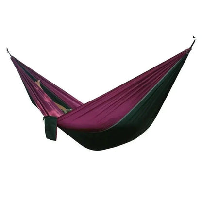 Mandotos Ultimate Oasis single and double hammock shown, featuring soft fabric and sturdy ropes for relaxing outdoors.