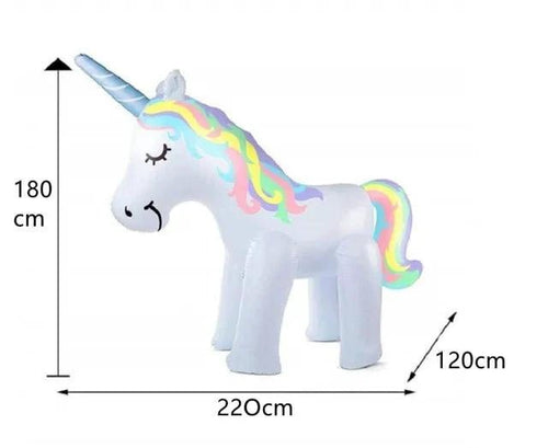 Mandotos Unicorn Magic Water Sprayer featuring a colorful unicorn design, perfect for fun water play and cooling on hot days.