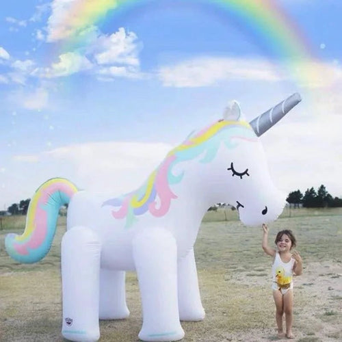 Mandotos Unicorn Magic Water Sprayer with colorful unicorn design and easy-to-squeeze trigger for playful water fun.