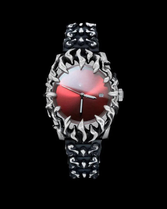 Mandotos unique special-shaped quartz watch with European style design, featuring a distinctive and elegant watch face.
