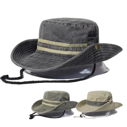 Mandotos unisex summer outdoor hat with wide brim, breathable fabric, perfect for sun protection during outdoor activities.