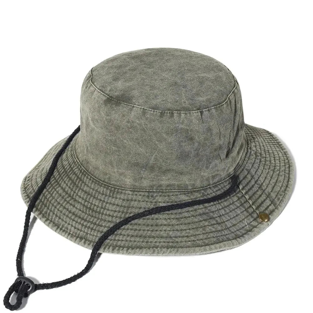 Unisex summer outdoor hat by MANDOTOS with wide brim and breathable fabric, perfect for sun protection and outdoor activities.