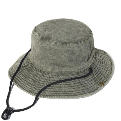 Unisex summer outdoor hat by MANDOTOS with wide brim and breathable fabric, perfect for sun protection and outdoor activities.