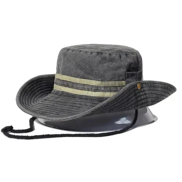 Mandotos unisex summer outdoor hat with wide brim and breathable fabric, ideal for sun protection during outdoor activities.