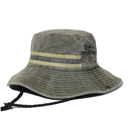 Mandotos unisex summer outdoor hat with wide brim, breathable fabric, and adjustable strap for sun protection and comfort.