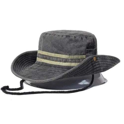 Unisex summer outdoor hat by MANDOTOS featuring wide brim and breathable fabric for sun protection and casual outdoor wear.