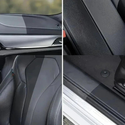 Mandotos universal leather and plastic repair polishing wax for automotive interior reconditioning on leather, plastic, and rubber surfaces.