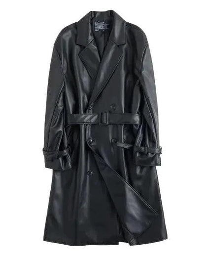 Mandotos Urban Edge men's faux leather jacket with stylish design, featuring a sleek black finish and modern fit.