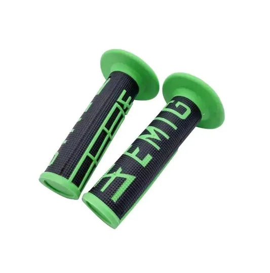 Mandotos UrbanCycle lock-on grips for bicycles with black rubber handles and secure metal locking rings.