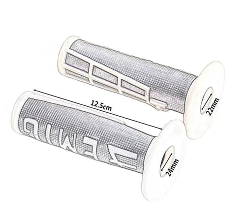UrbanCycle Lock-On Grips by MANDOTOS, black rubber bike handlebar grips with secure locking mechanisms for comfort and control.
