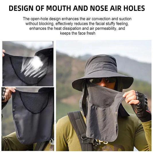 Mandotos UV Defense wide brim hat for outdoor adventures with sun protection and breathable fabric.
