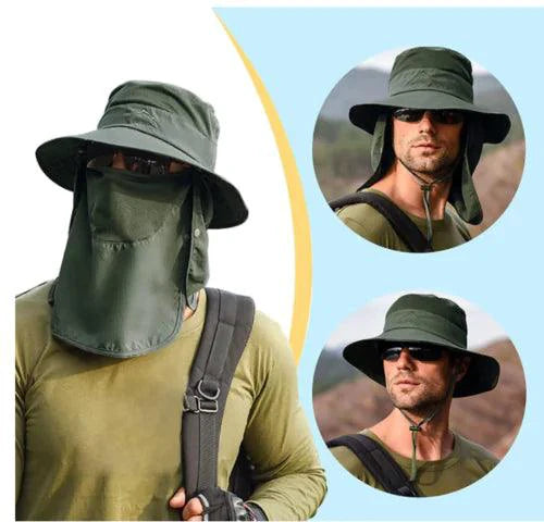 Mandotos UV Defense Wide Brim Hat for outdoor adventures, offering sun protection with a wide brim and breathable fabric.